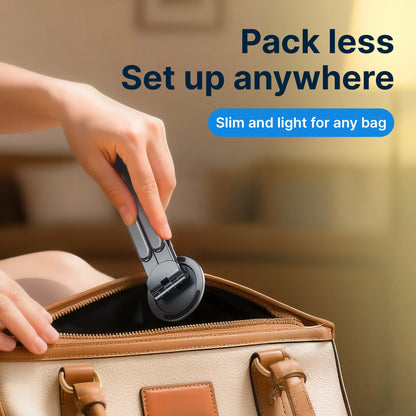 Foldnix MagSafe phone holder in use