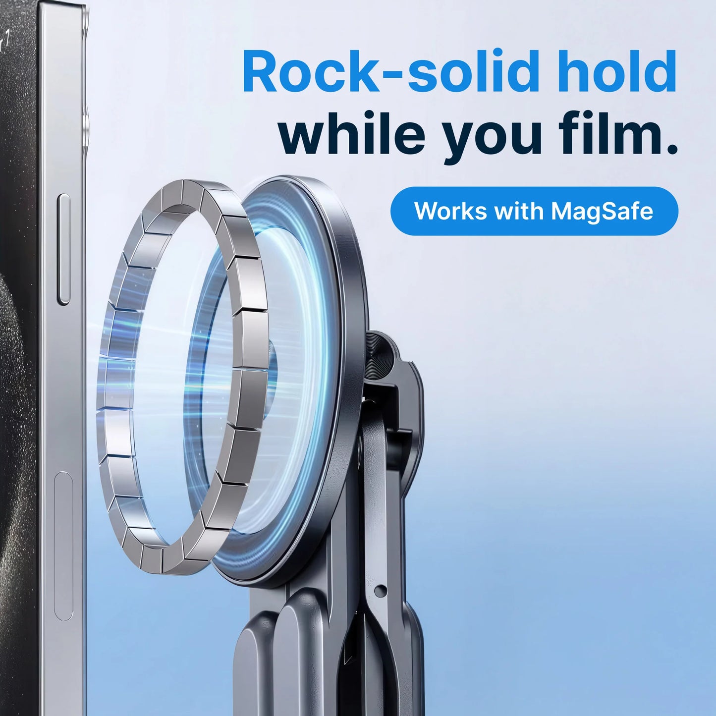 Foldable Multi-Device Stand | 8 Adjustable Levels MagSafe Phone Holder for Laptop/Tablet - Portable Work From Anywhere