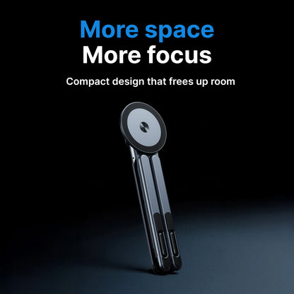 Foldnix magnetic phone stand side profile on desk